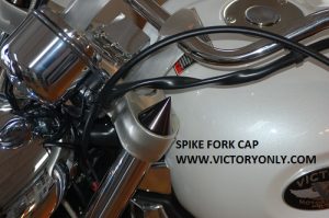 Chrome or Flat Matte Black Spike fork cap caps covers for Victory Motorcycles install easy