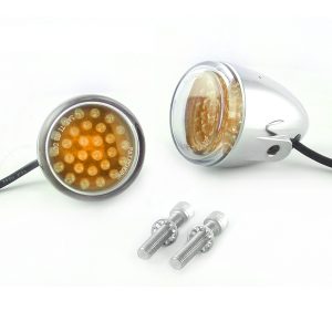 LED Bullet Light and bolt kit (pair) Red or Amber