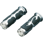 6261 Grips Flame KURYAKYN Padded Chrome and Black