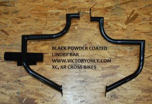 BLACK POWDER COATED FRONT LINDBY BAR FOR VICTORY MOTORCYCLE CROSS COUNTRY, VICTORY MOTORCYCLE CROSS ROADS