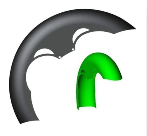 Front Fender for 21" Wheel "Tude" / Black Mounting Blocks by Klock Werks