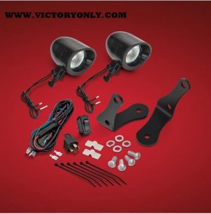 FORGED BAR BLACK LED KIT, 2 3/8" Mini LED Spot, For Victory Cross Bike Forged, Bars