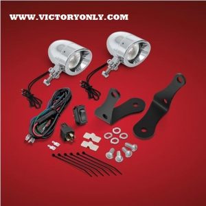 FORGED BAR LIGHT KIT, 2 3/8" Mini Light 50 Watt, For Victory Cross Bike Forged, Bars