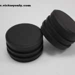 Cam Bolt Covers Finned Aluminum Round All Black