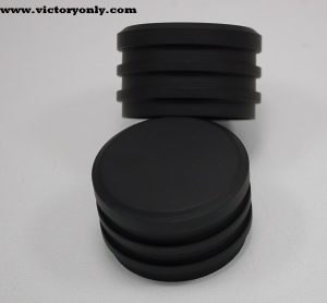 Cam Bolt Covers Finned Aluminum Round All Black 