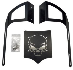 Designed to maintain the beautiful lines of your motorcycle, these luggage racks are unlike any others on the market • Built from 12-gauge steel and professionally powder-coated in medium black to match the black trim on late model motorcycles • Each rack includes a universal and interchangeable design plate that is CNC laser-cut for accuracy • All racks come complete with instructions, spacers, and hardware