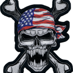 PATCH USA SKULL SMALL