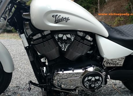 3D Skull Wedge Cover shown with Key relocation kit and Primary covers sold separate