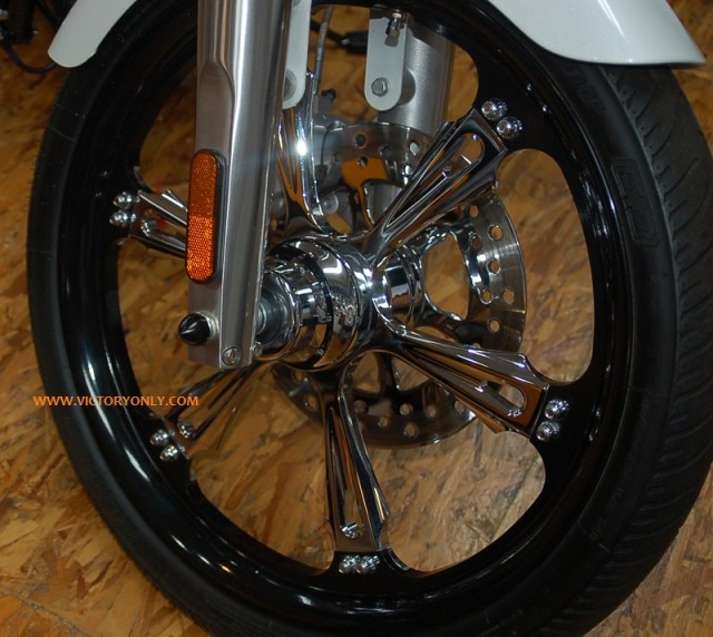 Axle Caps Front Dome Black Anodized Victory Cross Country XC Victory