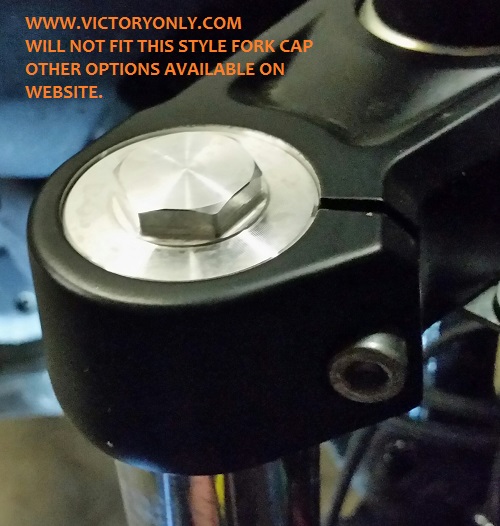 Victory Fork Caps Steel Frame Models Chrome, Black Victory Motorcycle