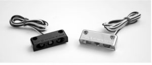 Replacement LED Light for Accutronix Side Mounted License Plate Kits. These can be also be used for custom applications. Features 3 LED's, one pointing straight & two pointing to the side at a 45° angle. Available in Chrome or Black Plated ABS.