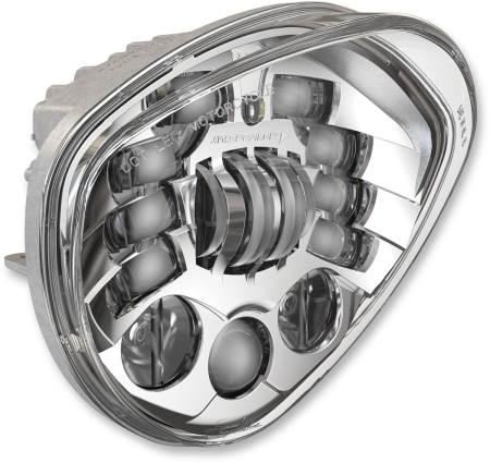 NEMW LED Chrome Motorcycle Headlight – 1x Front Fit Victory Cross Country, Magnum, Hammer, Vegas