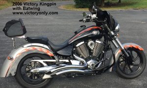 batwing installed 2006 Victory Motorcycle kingpin with lower deflector and 6.5 windscreen