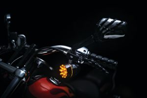 black skeleton hands with chrome head for Victory motorcycles
