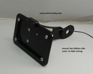 Victory Side Mount License Plate Horizontal or Vertical Black / Chrome - Image 7
