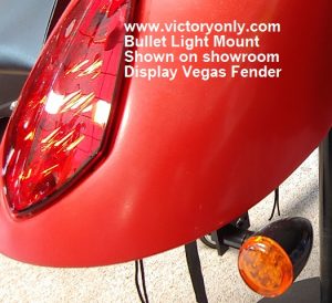 bullet light bracket victory motorcycle gunner, vegas, highball, 8 ball rear fender