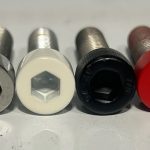 Steel Bolts Hand Sprayed with Ceramic Coat then baked on for a Strong Finish. Ceramic coating provides a hard heat resistant finish. The color will be the same on all your bolts. Steel Bolts that exceed factory OEM Specs. Yes you can torque to factory specs. No more huge service bills because you broke an aluminum bolt off! Red Bolts Candy Colored bolts to replace the ugly stock cam cover bolts on you Victory freedom engine. A very easy installation to dress up the motor. Simply remove 1 bolt at a time and replace with a new bolt.