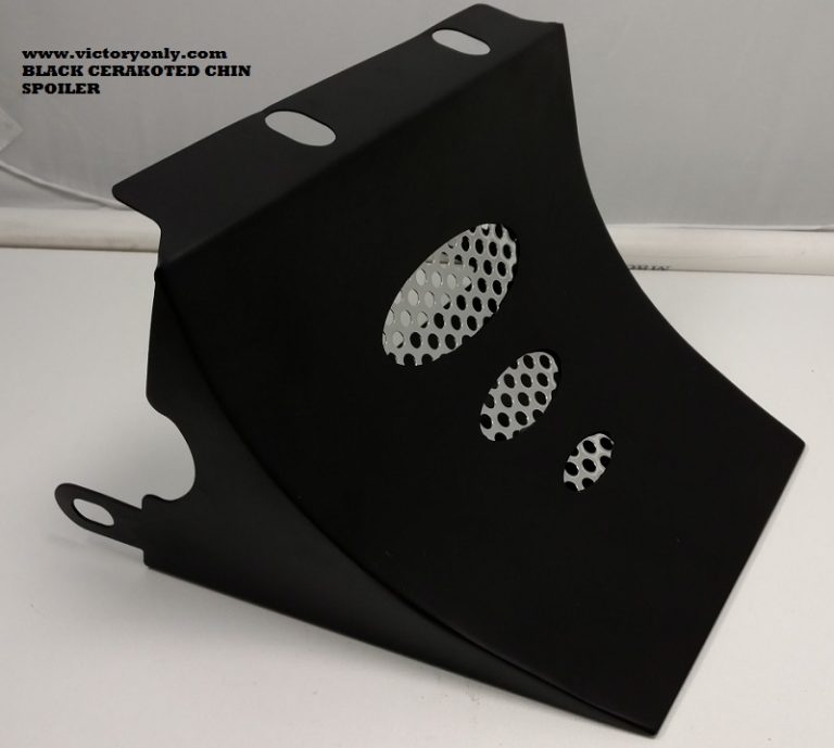 HOT ROD CHIN SPOILER VICTORY MOTORCYCLE chin spoiler ceramakoted black chrome insert victory