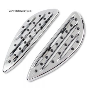 Driver Deep Cut Floorboards Chrome, Black fits Cross Country - Image 2