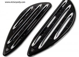 Deep Cut Floorboards Chrome, Black