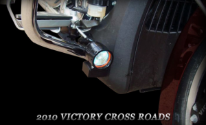 Perfect for your Victory Cross Roads and Hardball! These simple Light Brackets significantly improves the ability to be seen by other drivers during the day and enhance rider vision to see more clearly during night time driving. Finishes available in our beautiful Chrome finish or Black Powder coated. Fits: Victory Cross Roads and Hardball 