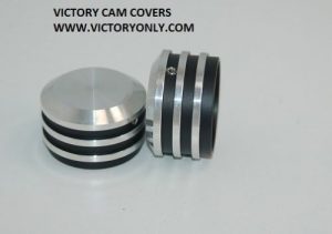 Cam Tensioner Adjuster Covers Victory Motorcycle Cam Tensioner Adjuster from 2002 to 2014. Note picture with arrows shows stock cam adjustor and not item selling. Selling is set of 2 with fins to match motor. Custom Accessory Covers fit Victory Boardwalk, Victory Hammer, Victory Judge, Victory Kingpin, Victory Cross Roads, Victory Vegas, Victory 8Ball, Victory Jackpot, Victory Highball, Victory Judge, Victory Gunner, Victory Hardball and all Victory Freedom motors 100 cu or 106 cu with those bare ugly came chain adjusters.