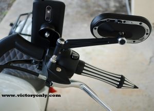 Victory Motorcycle Phone Mount Installed 