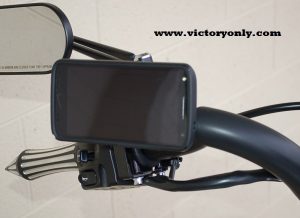 Victory Motorcycle Phone Mount Installed 