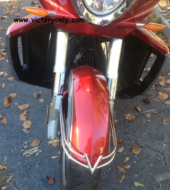 Rear Bumper Victory "V" Chrome, Black Victory Motorcycle Parts for