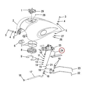 Replace a worn out or clogged fuel filter on your Victory Vegas, Jackpot, Kingpin or Hammer motorcycle with a genuine OEM Victory Polaris part