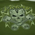 T-shirt Victory Skull Piston Green