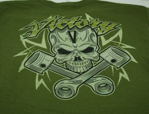T-shirt Victory Skull Piston Green