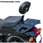 LUGGAGE RACK FOR VICTORY HAMMER AND JACKPOT AVAILABLE WITH OR WITHOUT OUR BACKREST. CAD DESIGNED. POWDER COATED BLACK FINISH. * THESE FIT 2003-2016 MODEL YEARS WITH INSTALLED PASSENGER SEAT. * THIS LUGGAGE RACK WILL WORK WITH A FACTORY VICTORY BACK REST OR USE OURS! * ADD OUR DOCKING KIT IF YOU ARE USING THE VICTORY OR EDGE QUICK RELEASE SADDLE BAG BRACKETS.