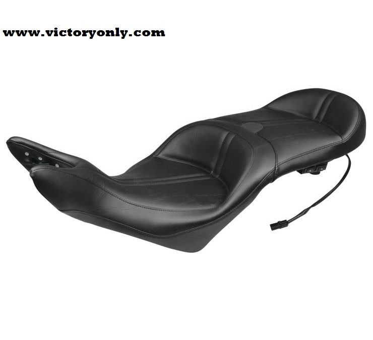 Mustang’s new one-piece touring seat Victory Vision widened the bucket radius of both the front and rear seating areas with lowered seating area.