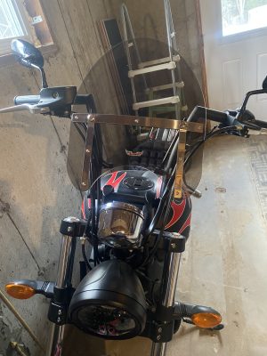 Smoked Windshield installed 2014 Victory Highball by Peter in Canada