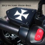 Reservoir Cover Iron Cross Clutch or Brake Side Victory Motorcycle Parts VictoryReservoir Cover Iron Cross Clutch or Brake Side