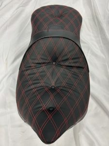 Custom Touring Seat Victory Jackpot Double Diamond Insert for Driver Backrest 