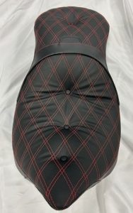 Custom Touring Seat Victory Jackpot Double Diamond Insert for Driver Backrest 