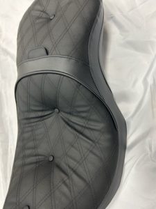 Custom Touring Seat Victory Jackpot Double Diamond Insert for Driver Backrest