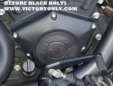 Black Ceramic bolts Installed Cam Cover Victory Motorcycle Judge 