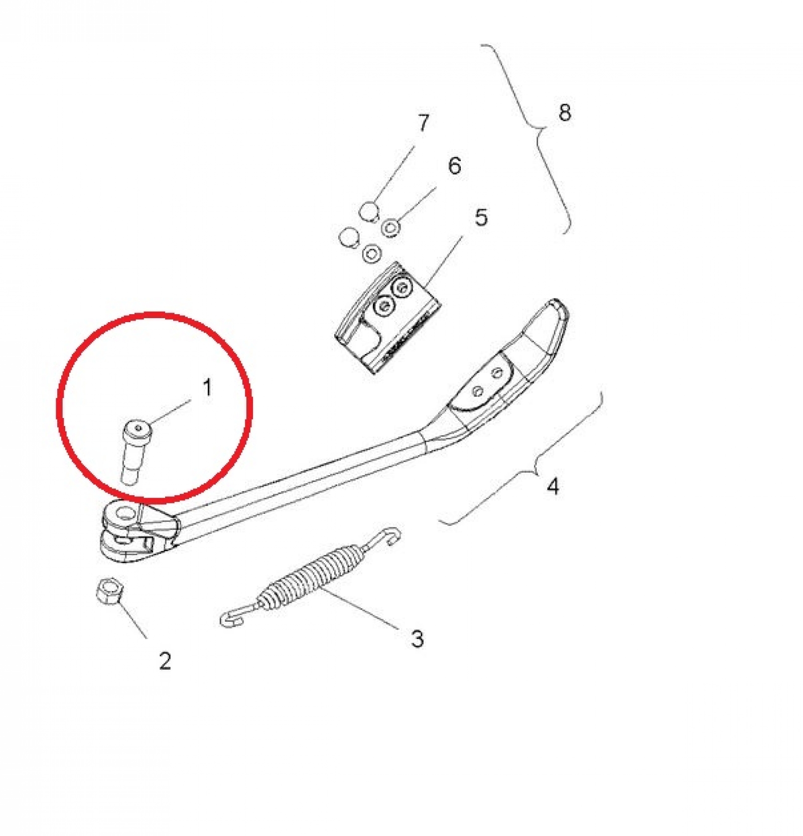 Kickstand Screw Victory Motorcycle Victory Motorcycle Parts for Victory