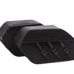 "Ledrie saddlebags "Rigid" leather black with buckles W = 51cm D= 17cm H= 26,5cm 20 liters (1 Set)" Ledrie Saddlebags "Rigid" black - Universal use Saddlebags with buckles. Dimensions Product width: 51cm Product depth: 17cm Product height: 26,5cm Product weight: 4,63 20 liters Material: Leather Premium quality leather bag. Specially treated genuine leather. Handmade. Mounting Note: Ledrie saddlebags are with reinforced back panel. The holes can be drilled in the desired places of the reinforced back wall and thus mounted. The saddlebag support kits are not included. Universal use. Can be mounted on any motorcycle where it is technically given. The picture is exemplary. Since it is real leather, the color / surface may differ from the picture in the delivered bags. Included in delivery: 2 pieces