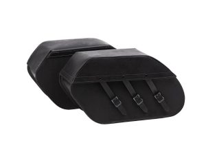 "Ledrie saddlebags "Rigid" leather black with buckles W = 51cm D= 17cm H= 26,5cm 20 liters (1 Set)" Ledrie Saddlebags "Rigid" black - Universal use Saddlebags with buckles. Dimensions Product width: 51cm Product depth: 17cm Product height: 26,5cm Product weight: 4,63 20 liters Material: Leather Premium quality leather bag. Specially treated genuine leather. Handmade. Mounting Note: Ledrie saddlebags are with reinforced back panel. The holes can be drilled in the desired places of the reinforced back wall and thus mounted. The saddlebag support kits are not included. Universal use. Can be mounted on any motorcycle where it is technically given. The picture is exemplary. Since it is real leather, the color / surface may differ from the picture in the delivered bags. Included in delivery: 2 pieces