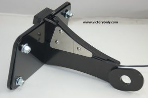 Victory Side Mount License Plate Horizontal or Vertical Black / Chrome - Image 2