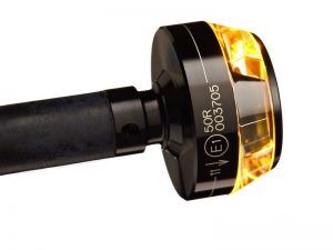 Blaze Disc Bar End Turn Signal for Left or Right in Black