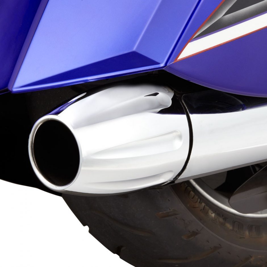 Deep Cut Muffler Tip Black Stock & Big Honker Victory Motorcycle