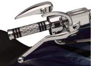 Arlen Ness Ness-Tech Billet Diamond Flatband Grips (Chrome)