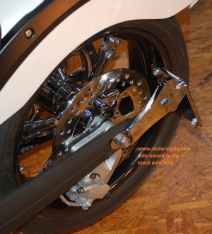 Victory Side Mount License Plate Horizontal or Vertical Black / Chrome - Image 5