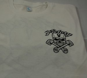 T-shirt Victory Skull Piston White