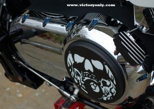 Blue Candy Steel Bolts Primary cover Victory Motorcycle 